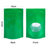 Valve Ziplock Bag Glossy Multicolors With Oval Window And Tear Notch Plastic Packaging Pouch  Foil Mylar Stand Up Storage Bag