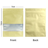 Reusable Multi-Size & Color Matte Aluminium Mylar Flat Zip Lock Bag Maple Leaf Design Clear Window Flat Pouch