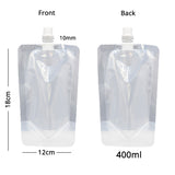 50pcs/Pack Spout Pouch With Funnel Stand Up Bag Glossy Custom Plastic Mylar Sauce Juice Water Storage Recyclable Bag