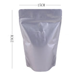 Custom Printed:Recyclable Eco Glossy Clear Stand Up Zipper Heat Seal Bag Foil Packaging Tea Coffee Powder Storage Organizer