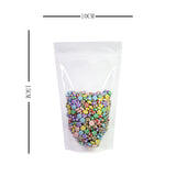 Custom Printed:Glossy Clear Plastic Mylar Stand Up Packaging Bag Dry Follow Liquid Storage Reusable Eco Zip Lock Pouch