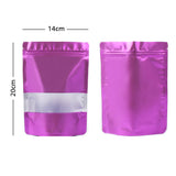 Custom Printed:Matte Stand Up Recyclable Heat Seal Bag Metallic Foil Mylar Party Food Storage Packaging Zip Lock Pouch