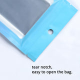 High Quality Matte Flat Bottom Seal Plastic Bag Metallic Foil  With Clear Window And Round Hole Storage Organizer Zipper Bag