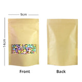 Custom Printed:Zip Lock With Window Kraft Paper Stand Up Pouch Recyclable Eco-friendly Mylar Packaging Storage Bag