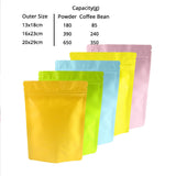 Various Pure Colors Matte Stand Up Packaging Bag Aluminium Foil Mylar Eco Heat Seal Zipper Multifunction Storage Organizer Pouch