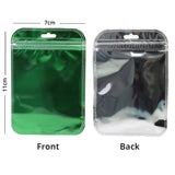 Mobile Accessories Zip Lock Bags Clear Front&Shiny Colors Back Metallic Mylar PP Storage Bag With Euro Slot