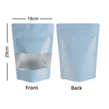 Zip Lock Bag Matte With Frosted Window And Maple Leaf Pattern Aluminium Foil Stand Up Eco Sealed Storage Pouch