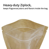 Custom High Quality Glossy Kraft Mylar Eco Zip Lock Pouch Waterproof Recyclable Stand Up Storage Coffee Bean Snack Food Bag