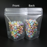Frosted White Plastic Mylar Matte Stand Up Custom Heat Seal Zipper Bag Powder Coffee Bean Tea Sample Storage Pouch