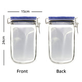 Custom Printed:Mason Jar Bottle Matte Clear Plastic Mylar Ziplock Bag Liquid Powder Coffee Bean Sample Stand Up Storage Pouch