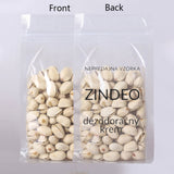 Custom Printed:Hot Sale Glossy Clear Cereal Storage Packaging Zipper Bag Plastic Mylar Stand Up With Tear Notch