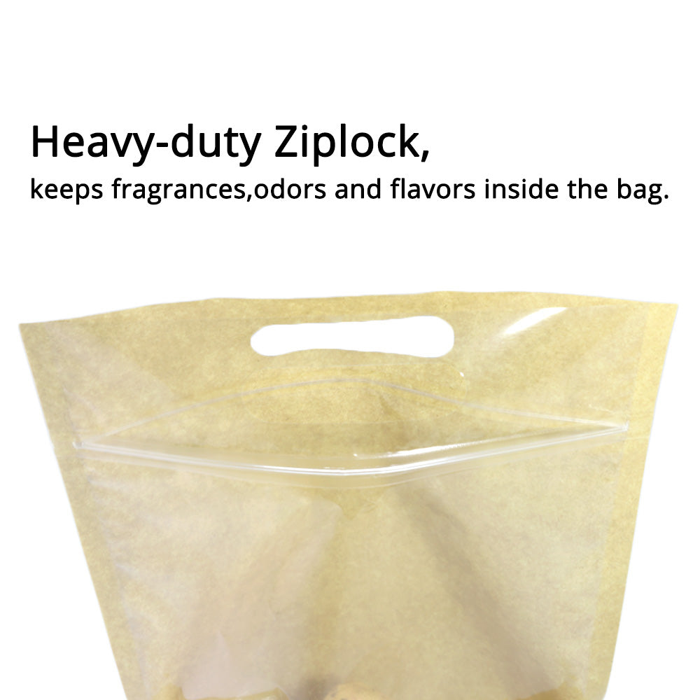 24x28cm Glossy Clear Kraft Toast Bread Bag With Vent Hole/Hand Hole Pl