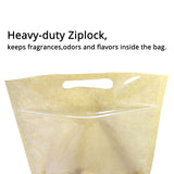 24x28cm Glossy Clear Kraft Toast Bread Bag With Vent Hole/Hand Hole Plastic Mylar Eco Stand Up Zip Lock Storage Pouch